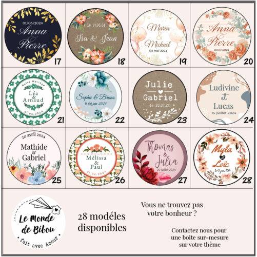 Boite à dragées ou bougies personnalisée pour mariage