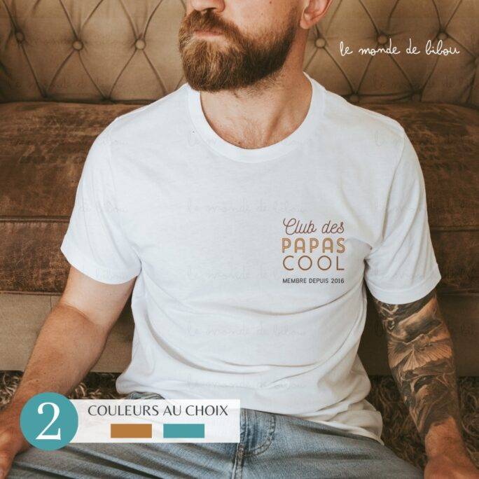 T-shirt personnalisé Club des Papas Cool