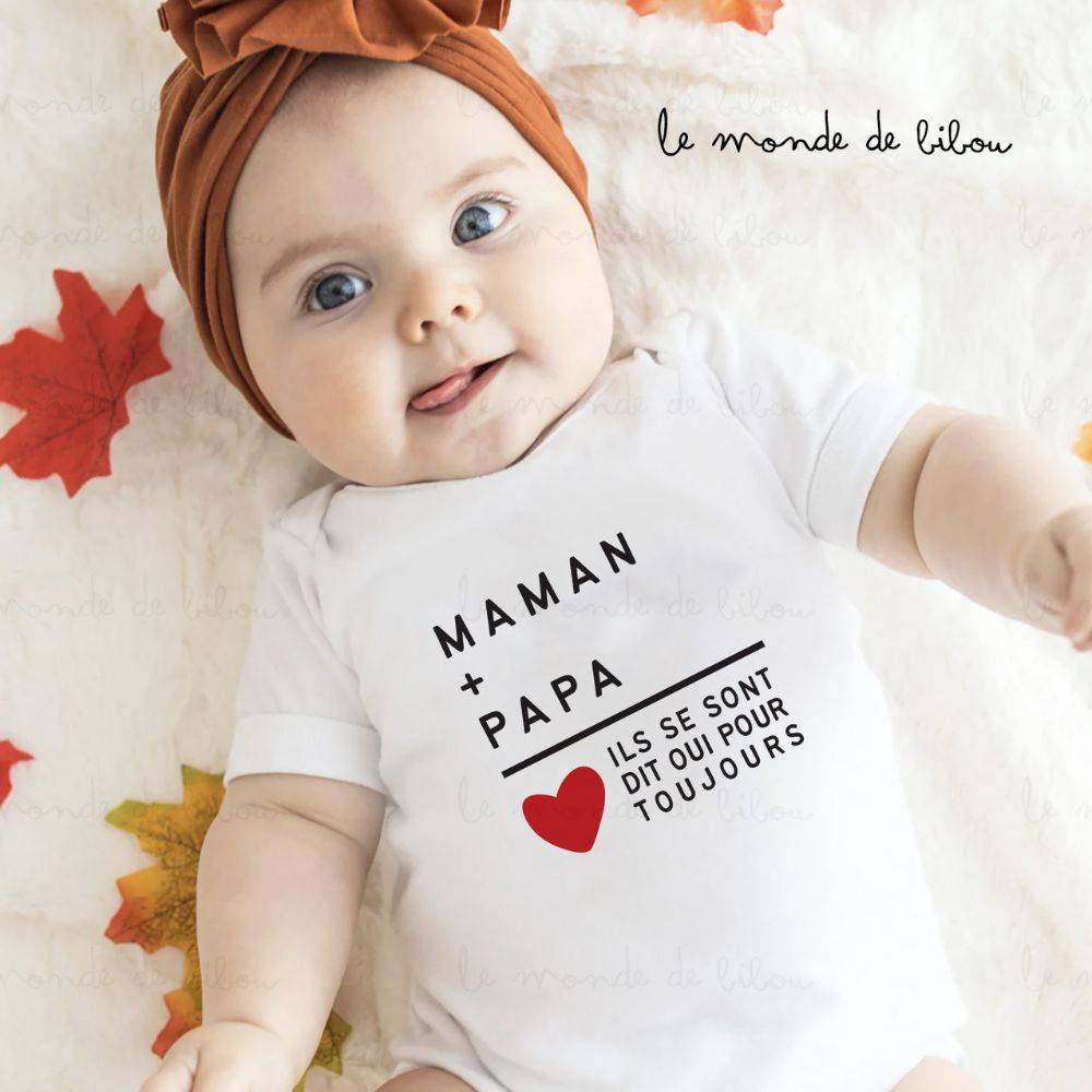 T-shirt Maman + Papa = Oui 