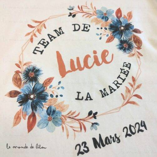 T-shirt enterrement vie de jeune fille bleu