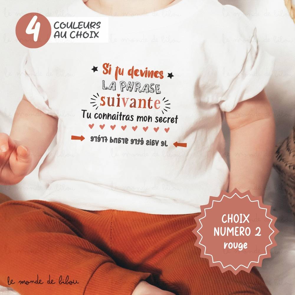 T-shirt personnalisé Devine mon secret