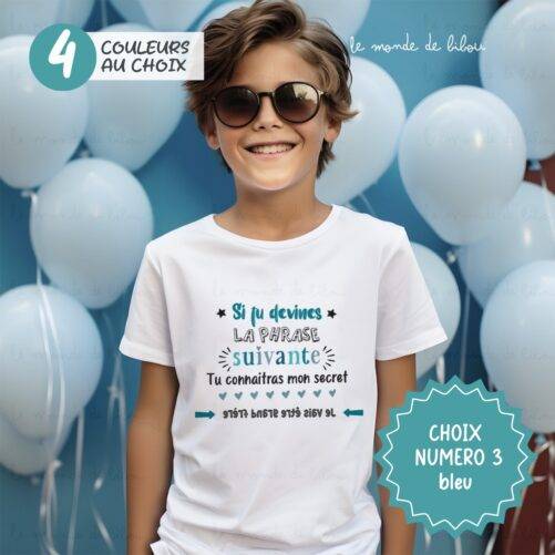 T-shirt personnalisé Devine mon secret