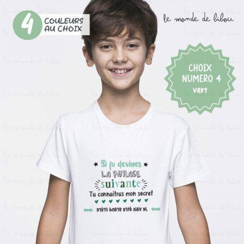 T-shirt personnalisé Devine mon secret