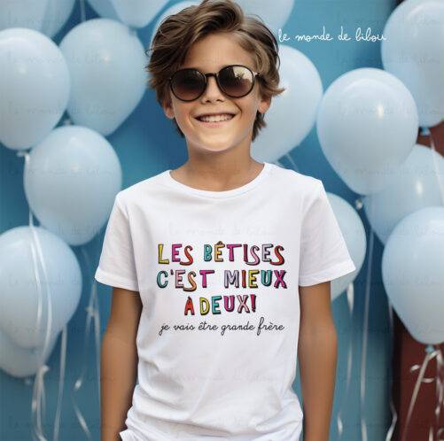 T-shirt Bientôt Grande Soeur Grand Frère