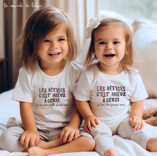 T-shirt Bientôt Grande Soeur Grand Frère