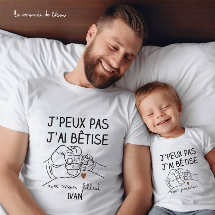T-shirts Bêtise avec Parrain et Filleul(e)