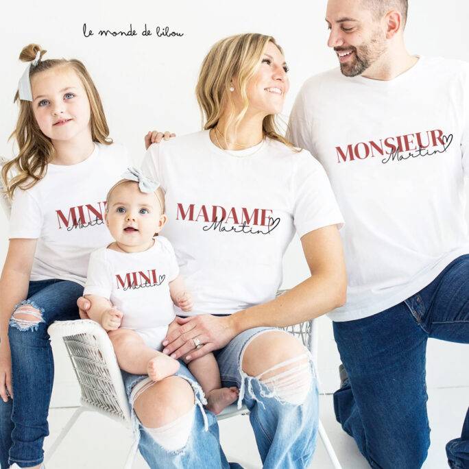 T-shirt personnalisé Nom de famille