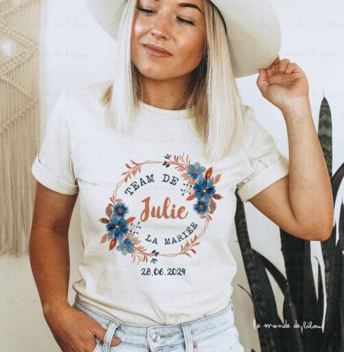 T-shirt enterrement vie de jeune fille bleu