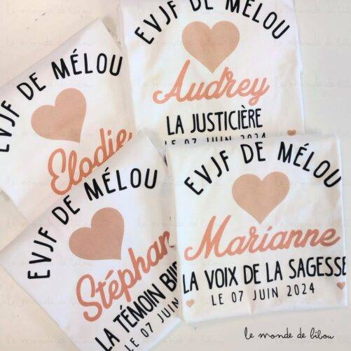 T-shirt enterrement vie de jeune fille prénom
