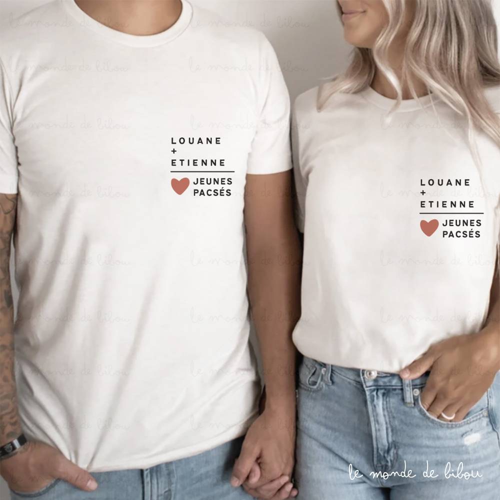 Duo de T-shirts personnalisés Addition Pacs