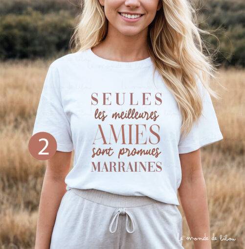 T-shirt Meilleure Amie et Marraine