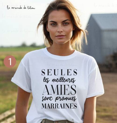 T-shirt Meilleure Amie et Marraine