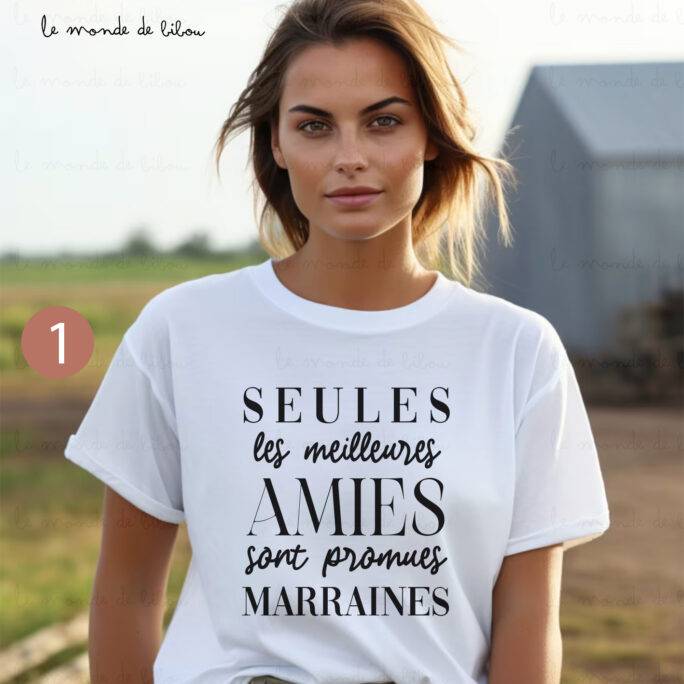 T-shirt Meilleure Amie et Marraine
