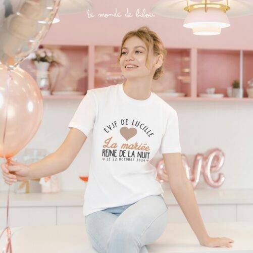 T-shirt enterrement vie de jeune fille prénom 