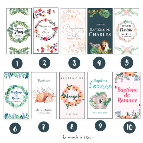 Sachet de graines à planter personnalisé Baptême