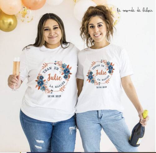 T-shirt enterrement vie de jeune fille bleu