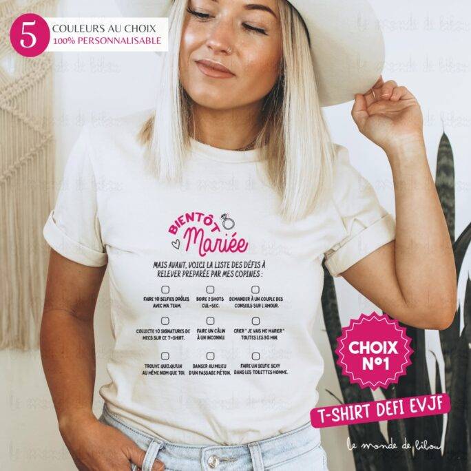 T-shirt enterrement vie jeune fille Défi