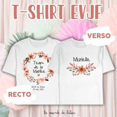 T-shirt enterrement vie jeune fille couronne prénom