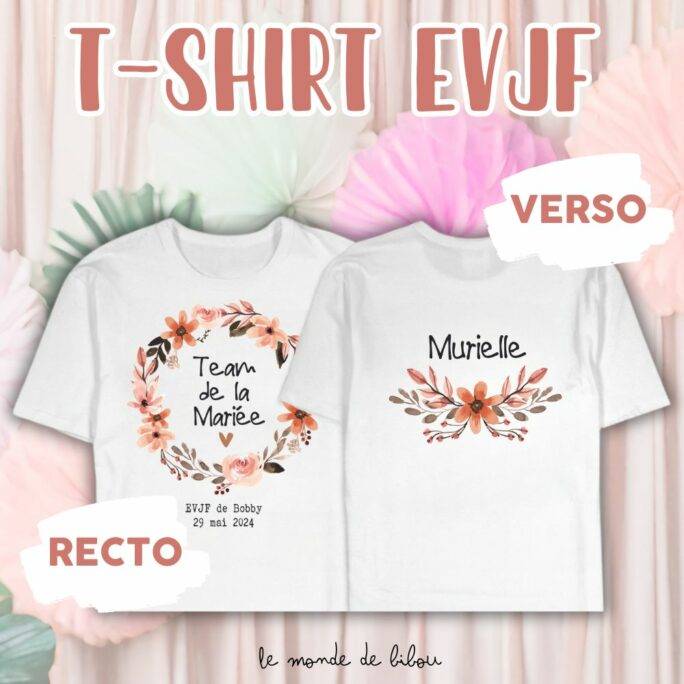 T-shirt enterrement vie jeune fille couronne prénom