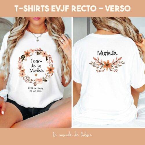 T-shirt enterrement vie jeune fille couronne prénom