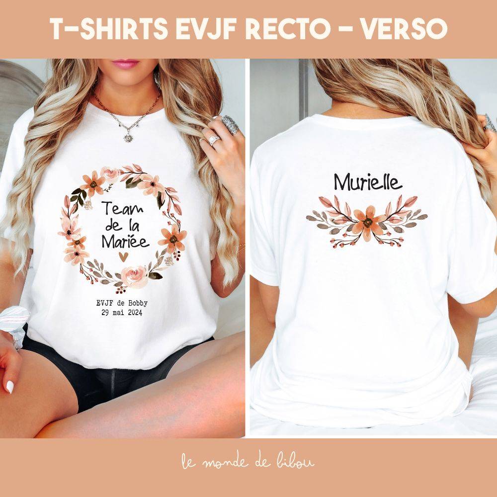 T-shirt enterrement vie jeune fille couronne prénom