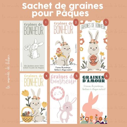 Sachet graines à planter personnalisé Pâques