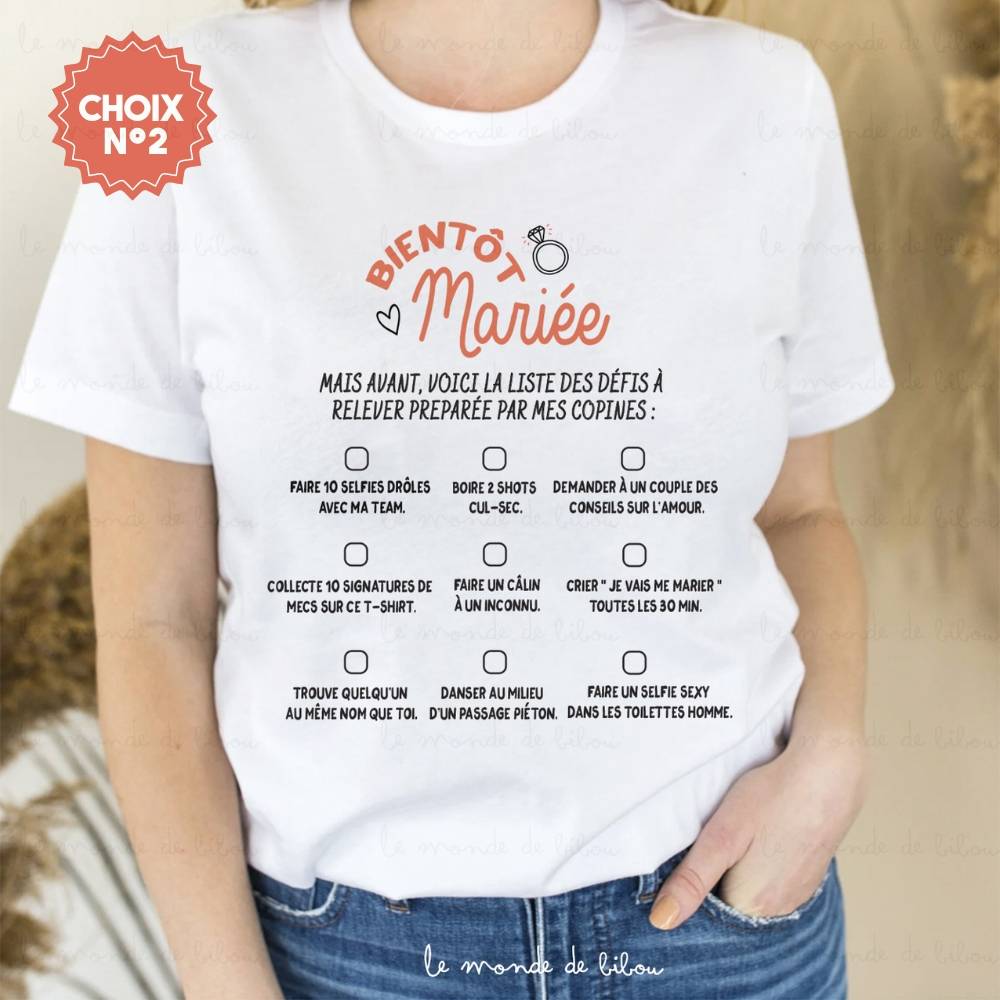 T-shirt enterrement vie jeune fille Défi