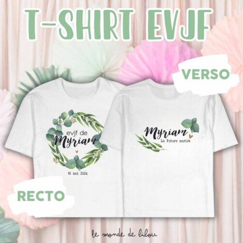T-shirt enterrement vie jeune fille eucalyptus prénom
