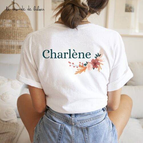 T-shirt enterrement vie jeune fille Bride prénom
