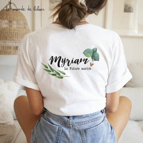 T-shirt enterrement vie jeune fille eucalyptus prénom