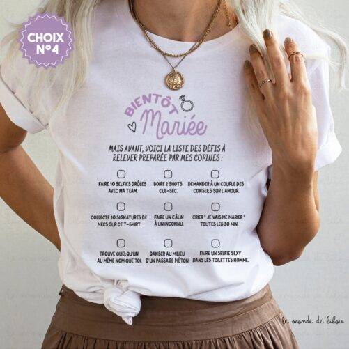 T-shirt enterrement vie jeune fille Défi