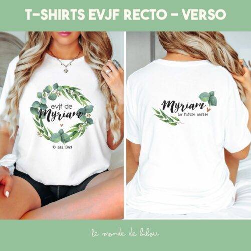 T-shirt enterrement vie jeune fille eucalyptus prénom