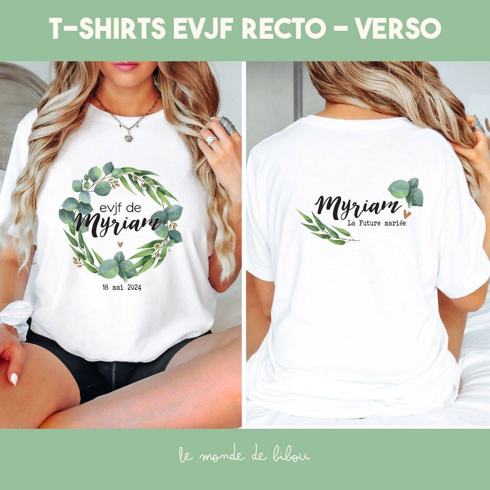 T-shirt enterrement vie jeune fille eucalyptus prénom
