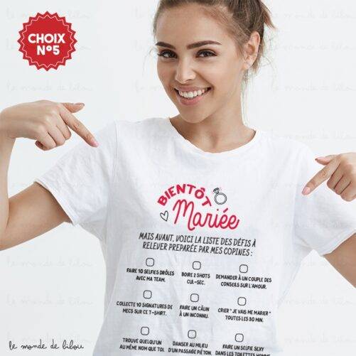 T-shirt enterrement vie jeune fille Défi