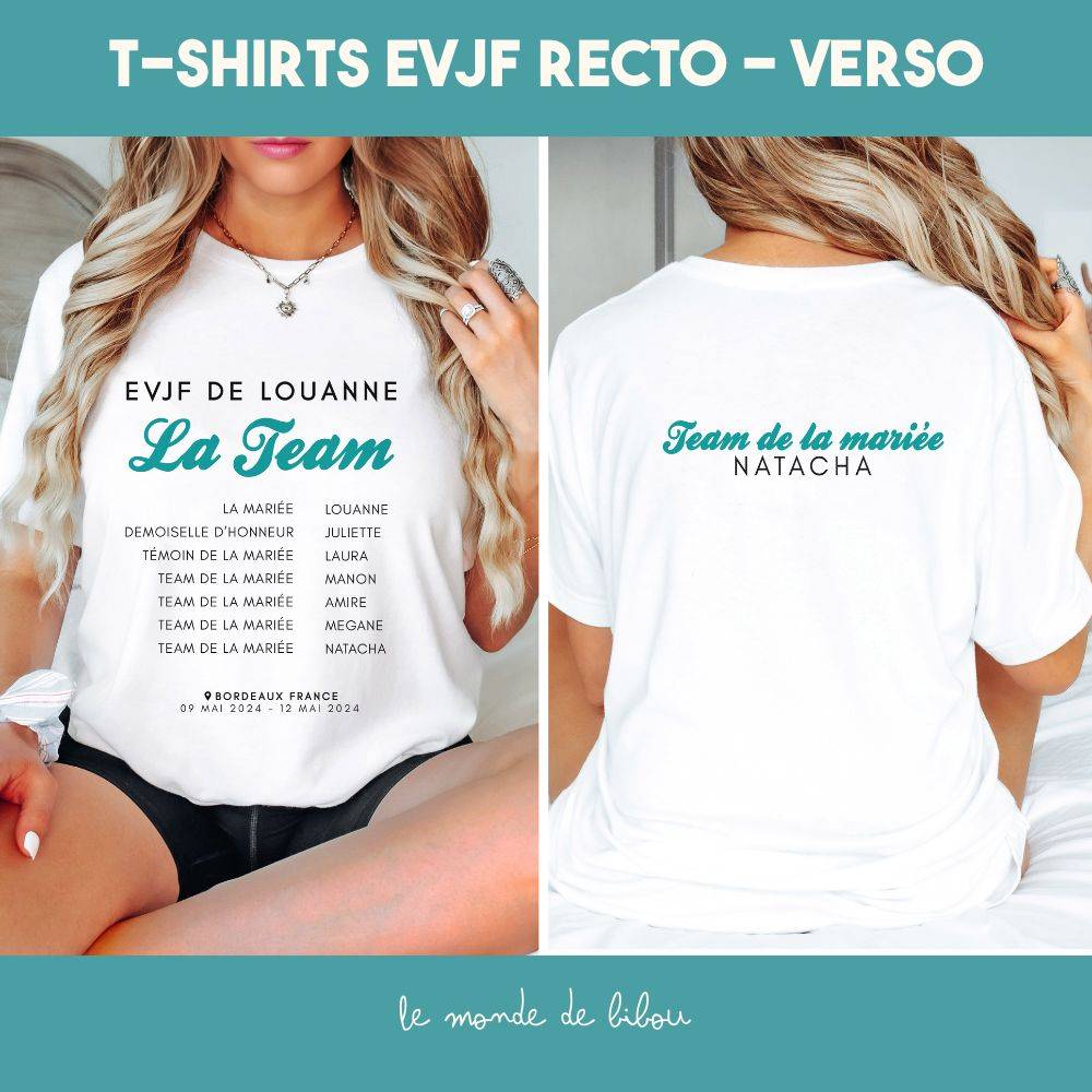 T-shirt enterrement vie jeune fille prénom team