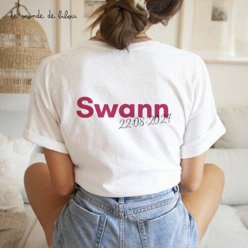 T-shirt enterrement vie jeune fille girly prénom