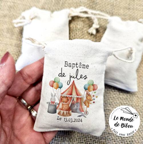 Sachet Pochon dragées personnalisé