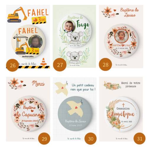 Magnet personnalisé Baptême