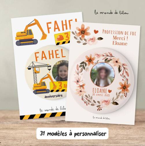 Magnet personnalisé Baptême