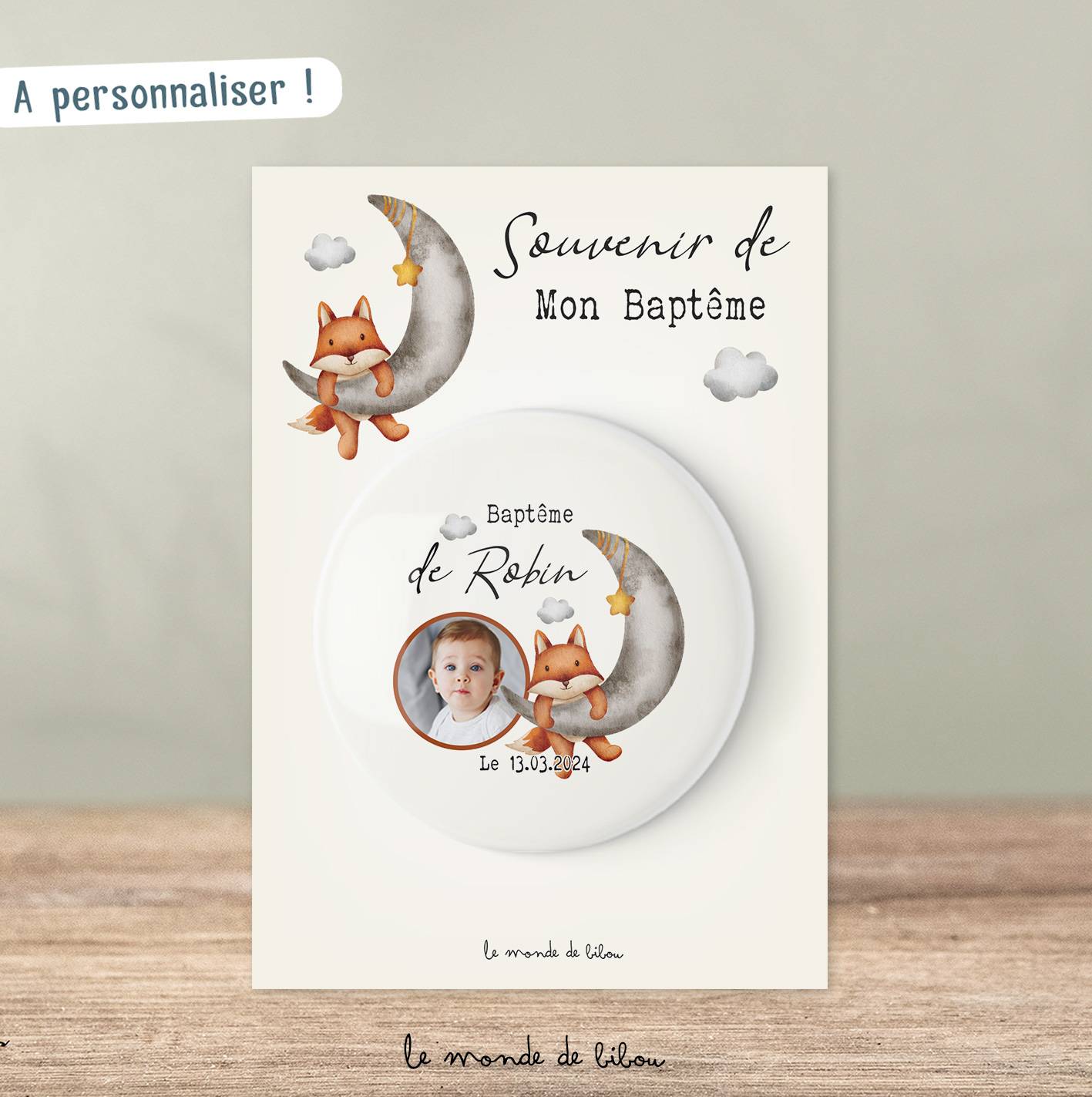 Magnet personnalisé Baptême