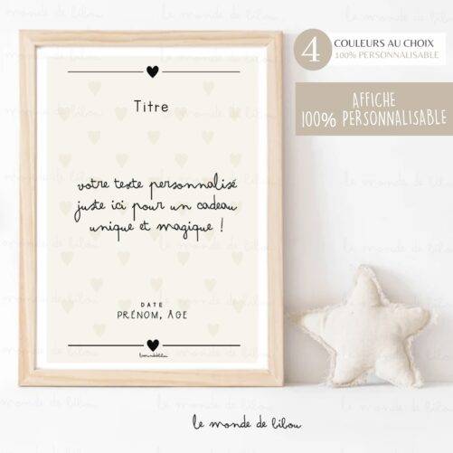Affiche Votre Message personnalisée