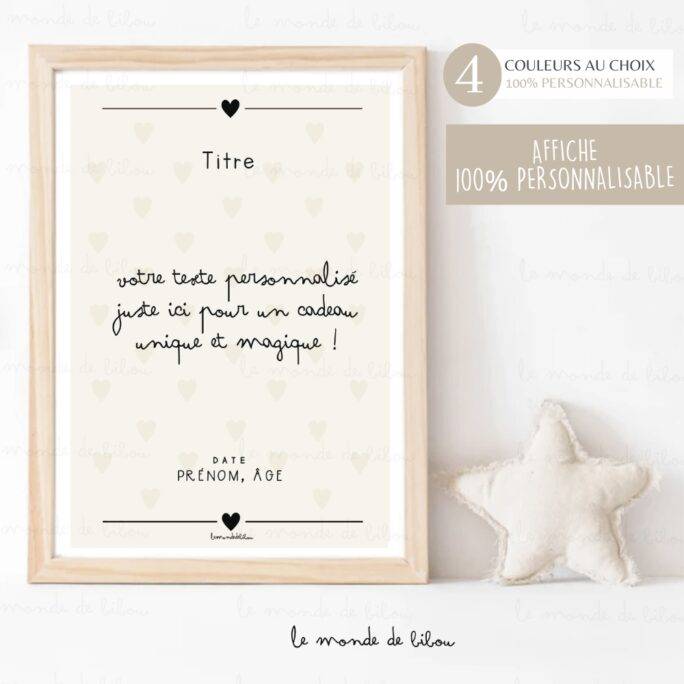 Affiche Votre Message personnalisée