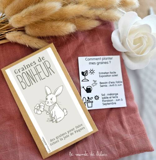 Sachet graines à planter personnalisé Pâques