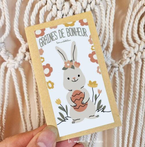 Sachet graines à planter personnalisé Pâques