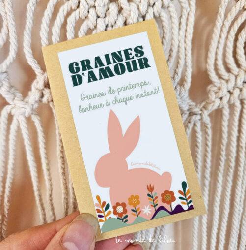 Sachet graines à planter personnalisé Pâques