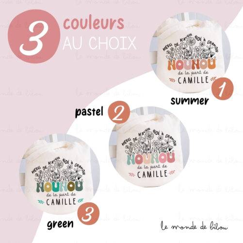 Sac Tote bag personnalisé remerciements nounou