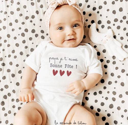 Duo T-shirts bonne fête papa d'amour