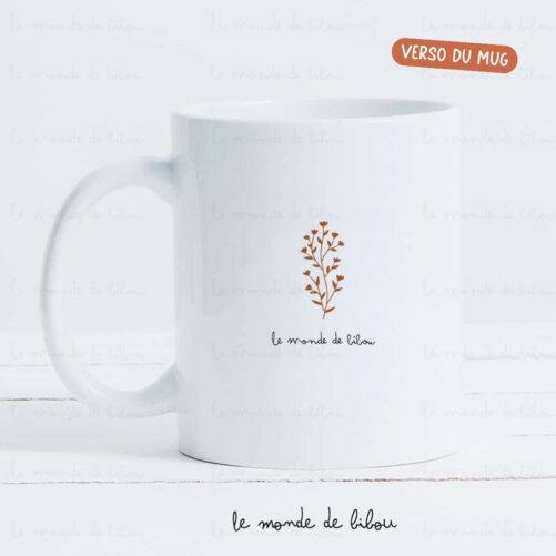 Mug personnalisé initiale bohème