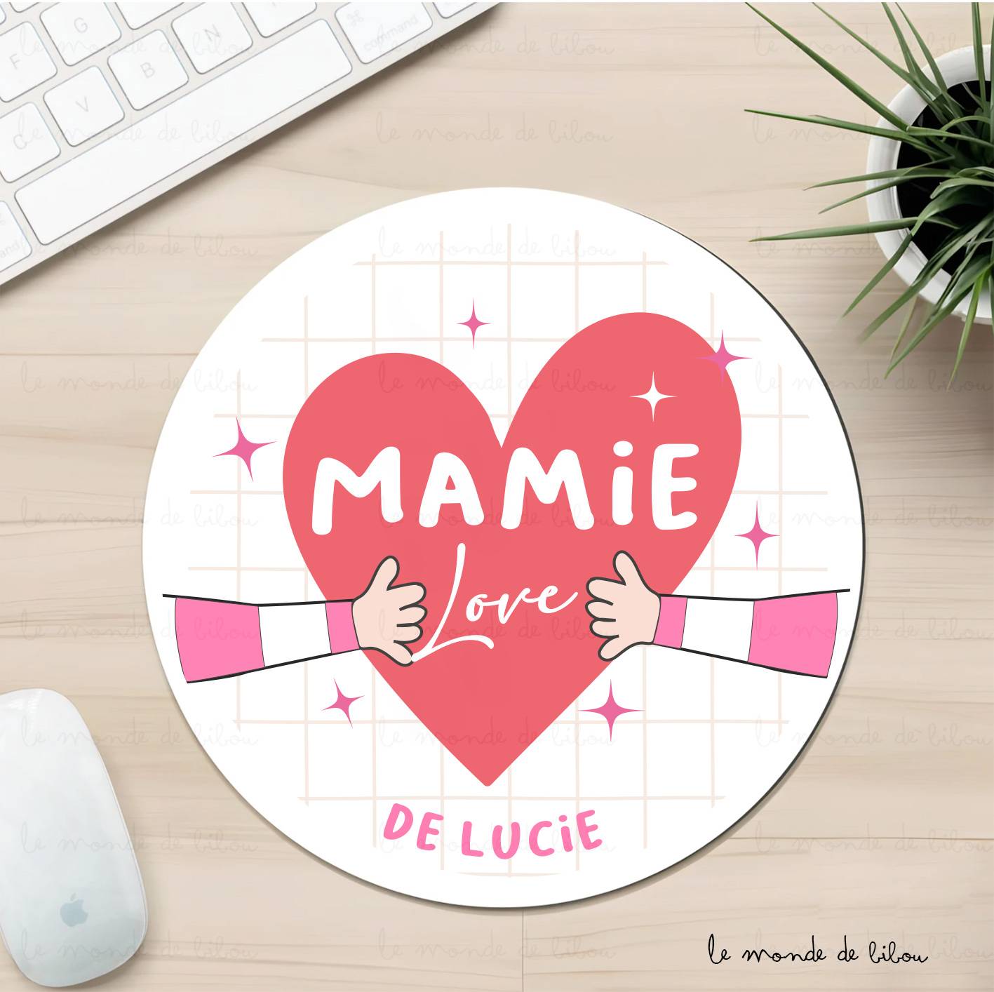 Tapis de souris personnalisé Mamie Love