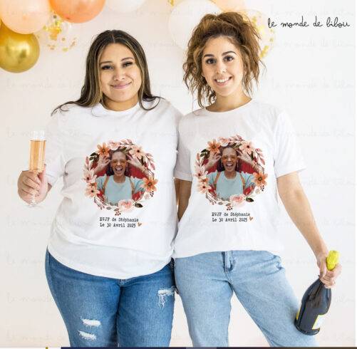 T-shirt EVJF Personnalisé avec Photo